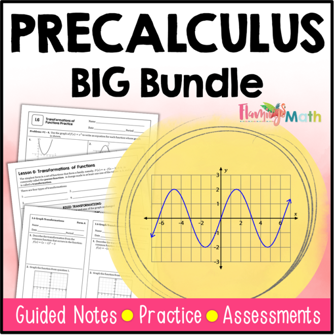 Precalculus Curriculum Big Bundle - Flamingo Math with Jean Adams