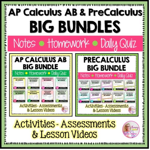 AP Calculus AB & PreCalculus Big Curriculum (No SMART Board)