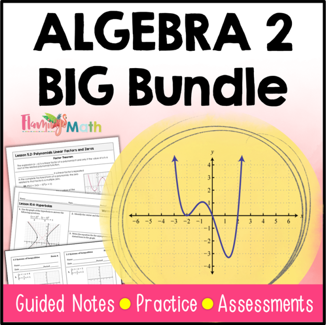 Algebra 2 Curriculum Big Bundle - Flamingo Math with Jean Adams