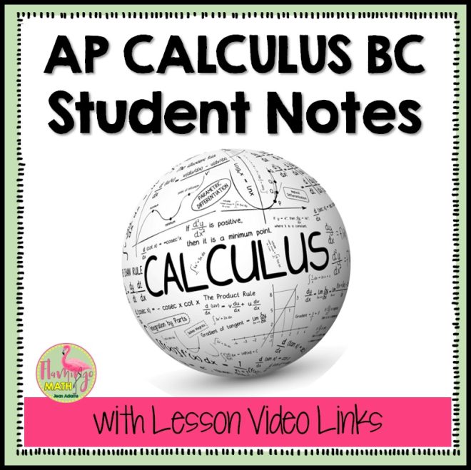AP Calculus BC Student Notes with Video Lessons