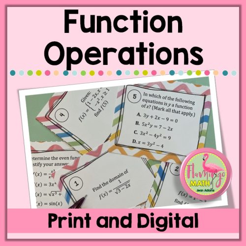 Function Operations Compositions and Inverses Digital and Print