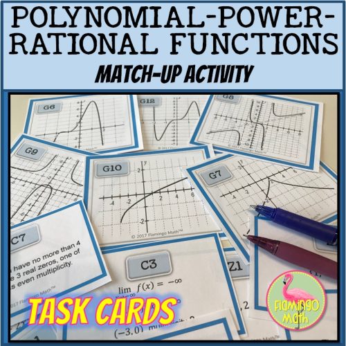 Polynomial Power and Rational Functions Match-Up Activity