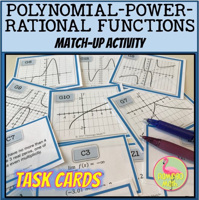 Polynomial Power and Rational Functions Match-Up Activity