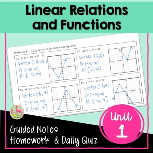 Linear Relations and Functions (Algebra 3)