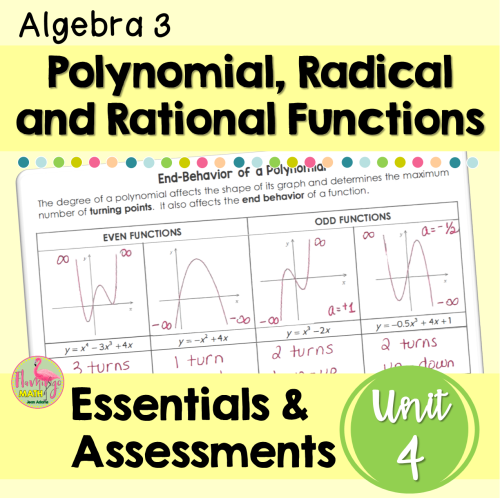 Polynomial Radical and Rational Functions (Algebra 3)