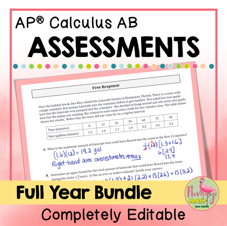 AP Calculus AB Curriculum Assessments - Flamingo Math with Jean Adams
