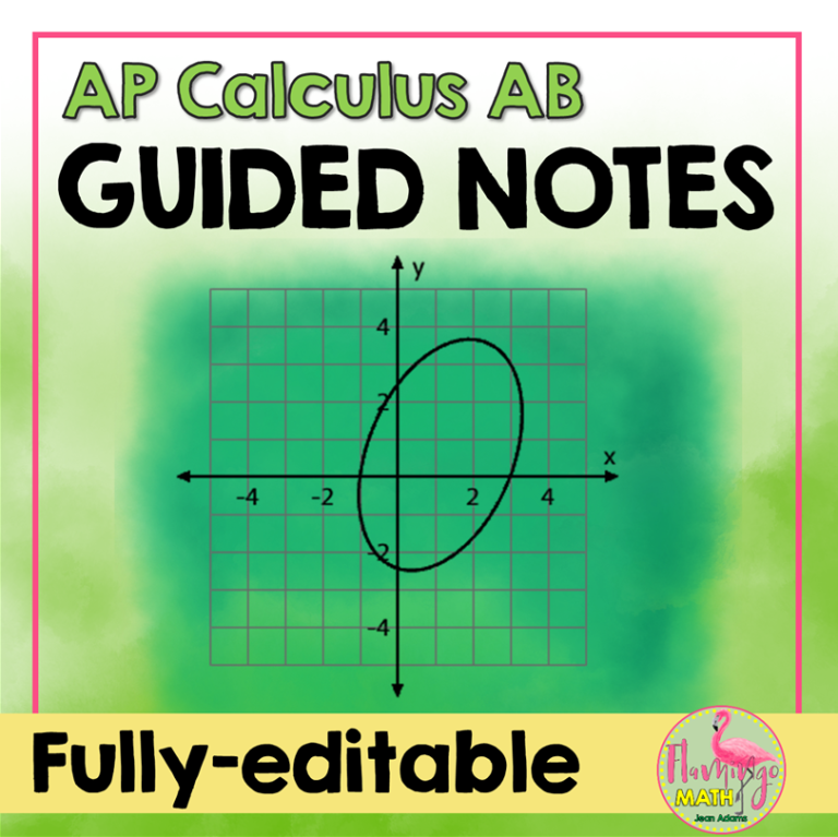 AP Calculus AB Curriculum Guided Notes Bundle - Flamingo Math with Jean ...