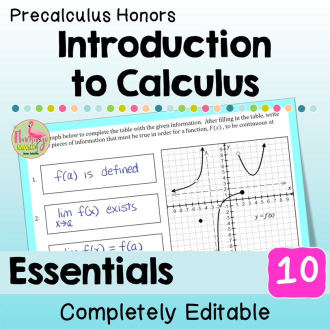 Introduction to Calculus Essentials Bundle (Precalculus) - Flamingo ...