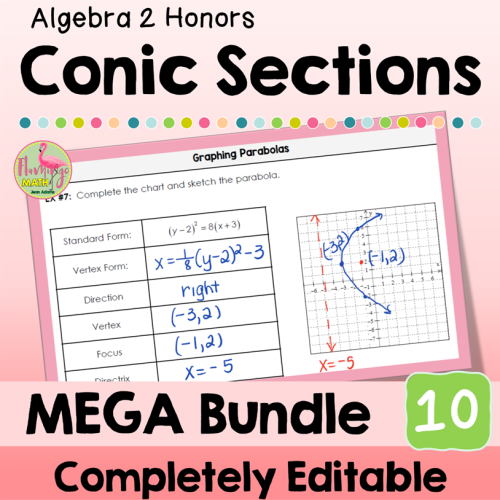 Conic Sections MEGA Bundle (Algebra 2)