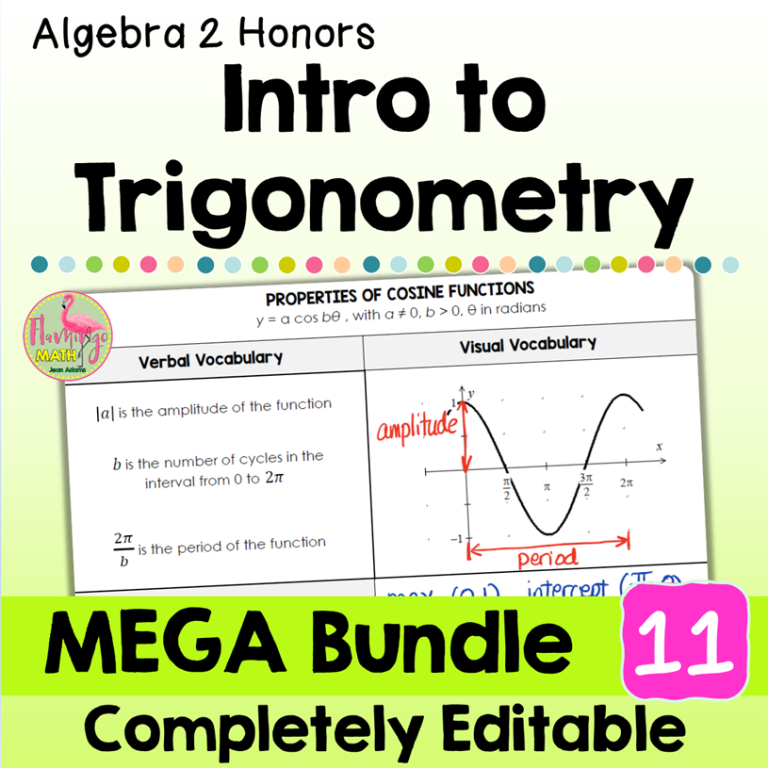 Algebra 2 Curriculum Big Bundle - Flamingo Math with Jean Adams