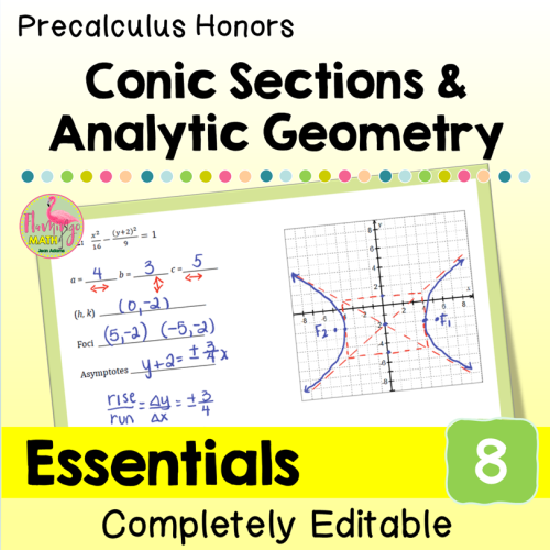 Conic Sections & Analytic Geometry Assessments (PreCalculus)