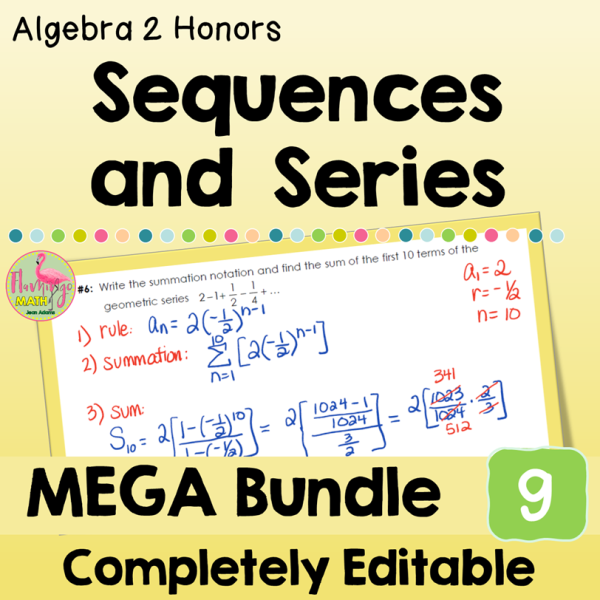 Algebra 2 Curriculum Big Bundle - Flamingo Math with Jean Adams