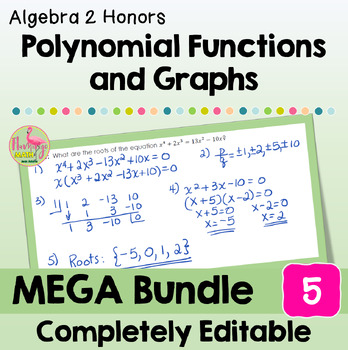 Polynomial Functions MEGA Bundle (Algebra 2)