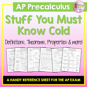 AP Precalculus Stuff You Must Know Cold