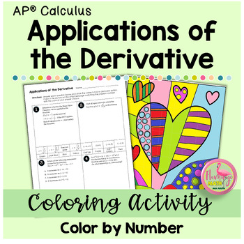 Applications of the Derivative Valentine's Day Color by Number Activity