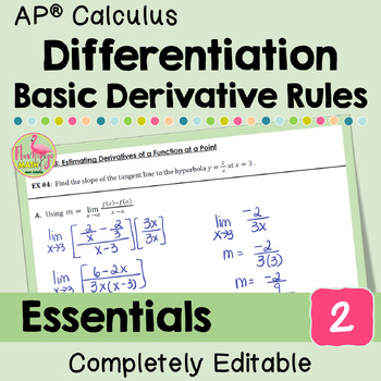 Differentiation-Basic Derivative Rules Essentials Bundle