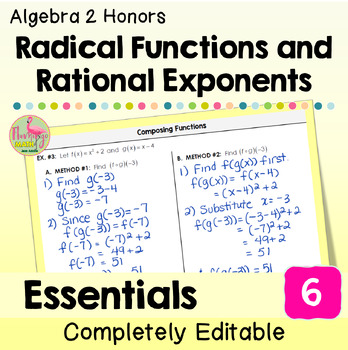 Radical Functions and Rational Exponents Essentials Bundle (Algebra 2)