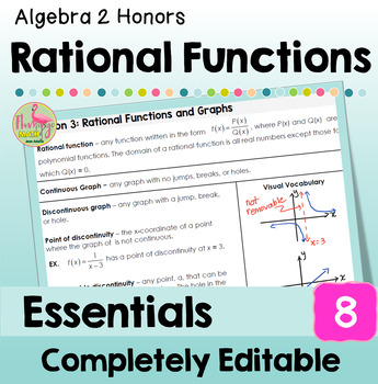 Rational Functions Essentials Bundle (Algebra 2)