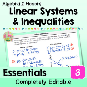 Linear Systems and Inequalities Essentials Bundle (Algebra 2)