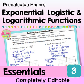 Exponential Logistic & Logarithmic Essentials (Precalculus)