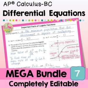Differential Equations MEGA Bundle (AP Calculus BC) - Flamingo Math ...