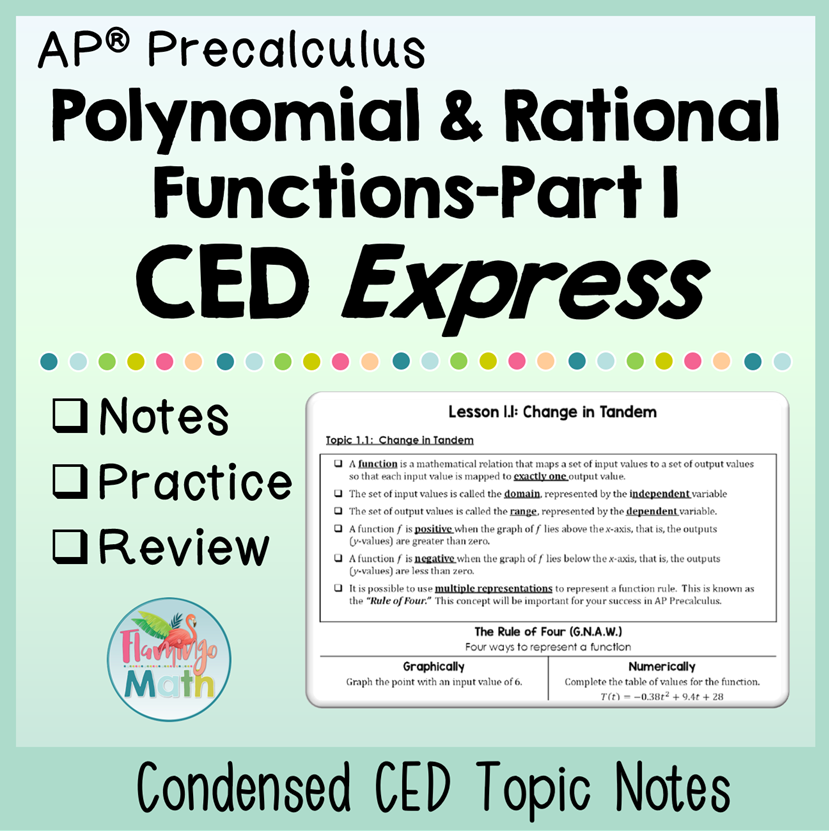 CED Express Bundle Polynomials and Rational Functions Part 1