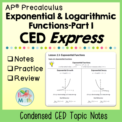 CED Express Bundle Exponential and Logarithmic Functions Part 1