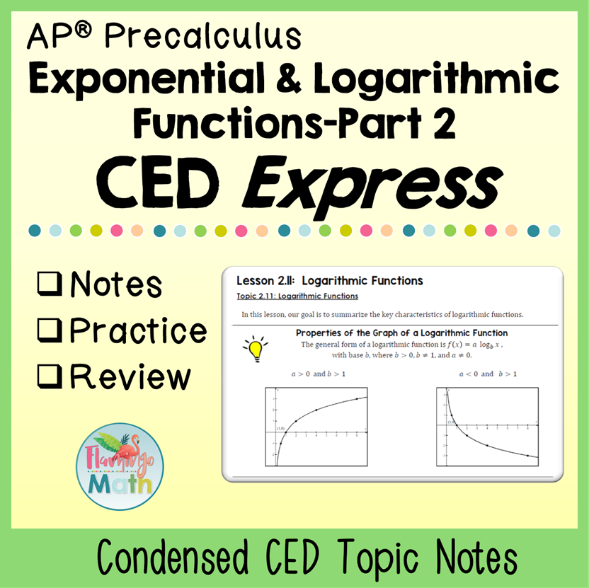 CED Express Exponential and Logarithmic Functions Part 2