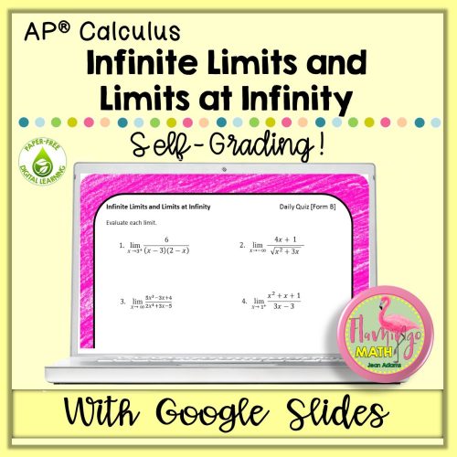 Calculus Infinite Limits and Limits at Infinity Google Quiz (Topic 1.8)