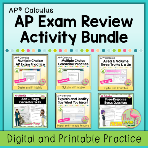 AP Calculus Exam Review Activity Bundle (Digital and Printable)