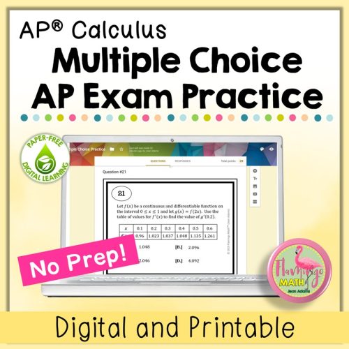 AP Calculus Multiple Choice AP Exam Practice (Digital and Printable)