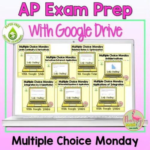 AP Calculus Multiple Choice Monday Digital Bundle