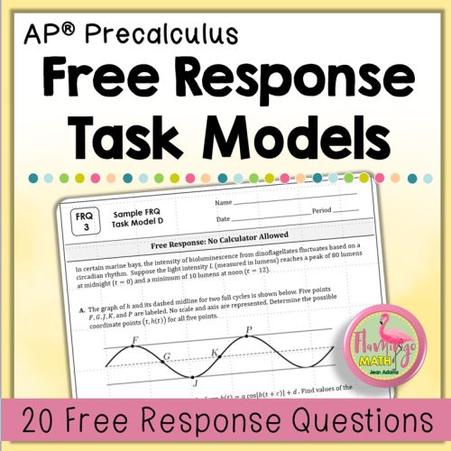 AP Precalculus Free Response Task Models Bundle