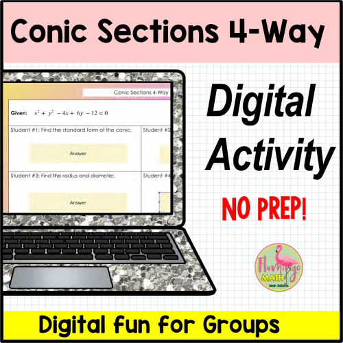 Conic Sections Digital 4-Way Cooperative Activity (Google Slides)