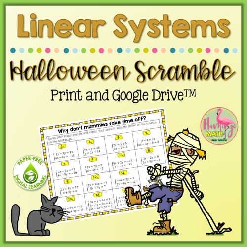 Linear Systems Halloween Scramble (Digital and Print)