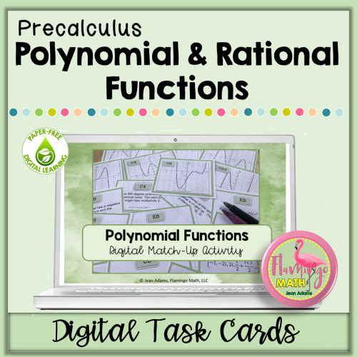 Polynomial Functions Digital Match-Up Activity for Google Slides
