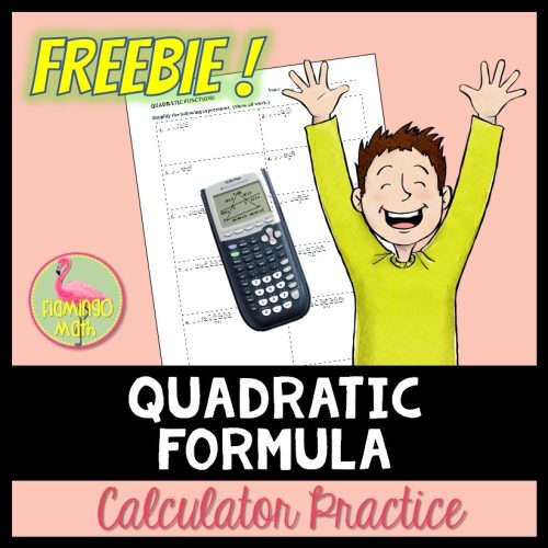 Quadratic Formula Calculator Practice Freebie