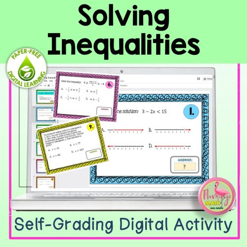 Solving Inequalities Self-Grading Digital Activity