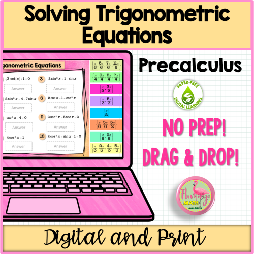 Solving Trigonometric Equations Digital Partner Activity (Precalculus)