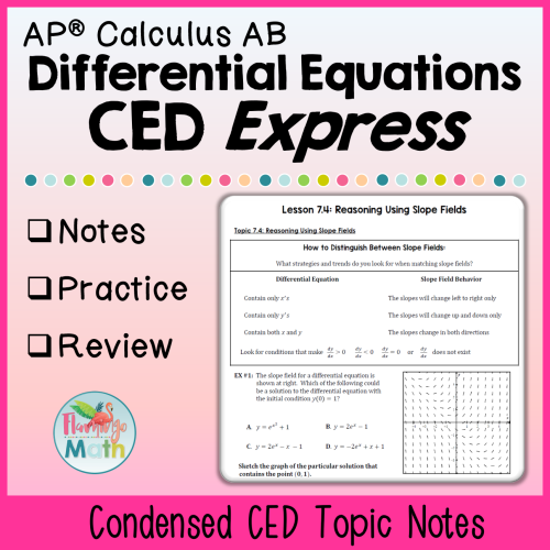 Differential Equations CED Express (AP Calculus AB)
