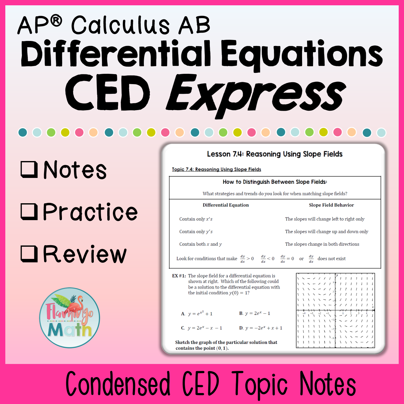 Differential Equations CED Express (AP Calculus AB)