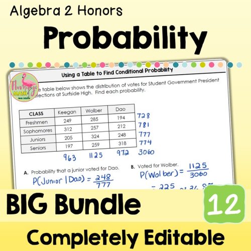 Probability BIG Bundle Algebra 2 (Unit 12)