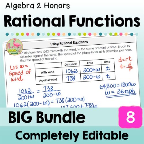 Rational Functions BIG Bundle Algebra 2 (Unit 8)
