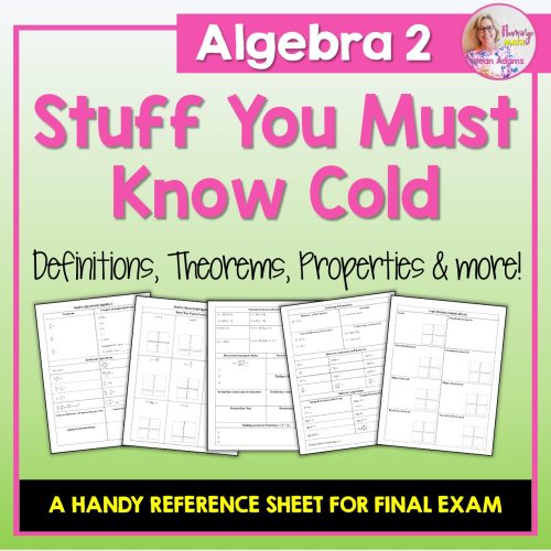 Algebra 2 Stuff You Must Know Cold