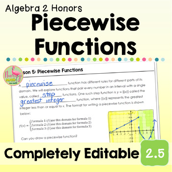 Piecewise Functions (Algebra 2 - Unit 2)