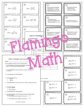 Calculus Limits and Continuity Sort Match Activity (Unit 1) - Image 2
