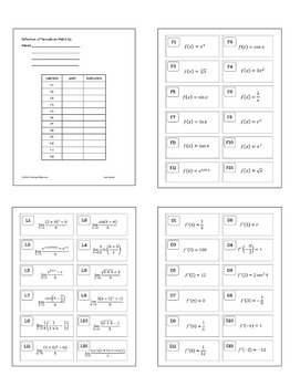 Definition of Derivatives Match Up Activity (Unit 2 Calculus) - Image 3