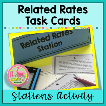 Related Rates Task Cards (Calculus-Station Activity)
