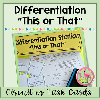 This or That Differentiation Activity (Unit 5 AP Calculus )