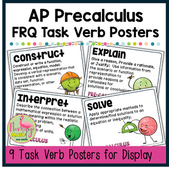 AP Precalculus Task Verbs Poster Set